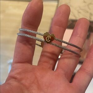 Charriol Silver and Gold Heart Bracelet